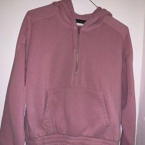 La hearts pink quarter zip hoodie